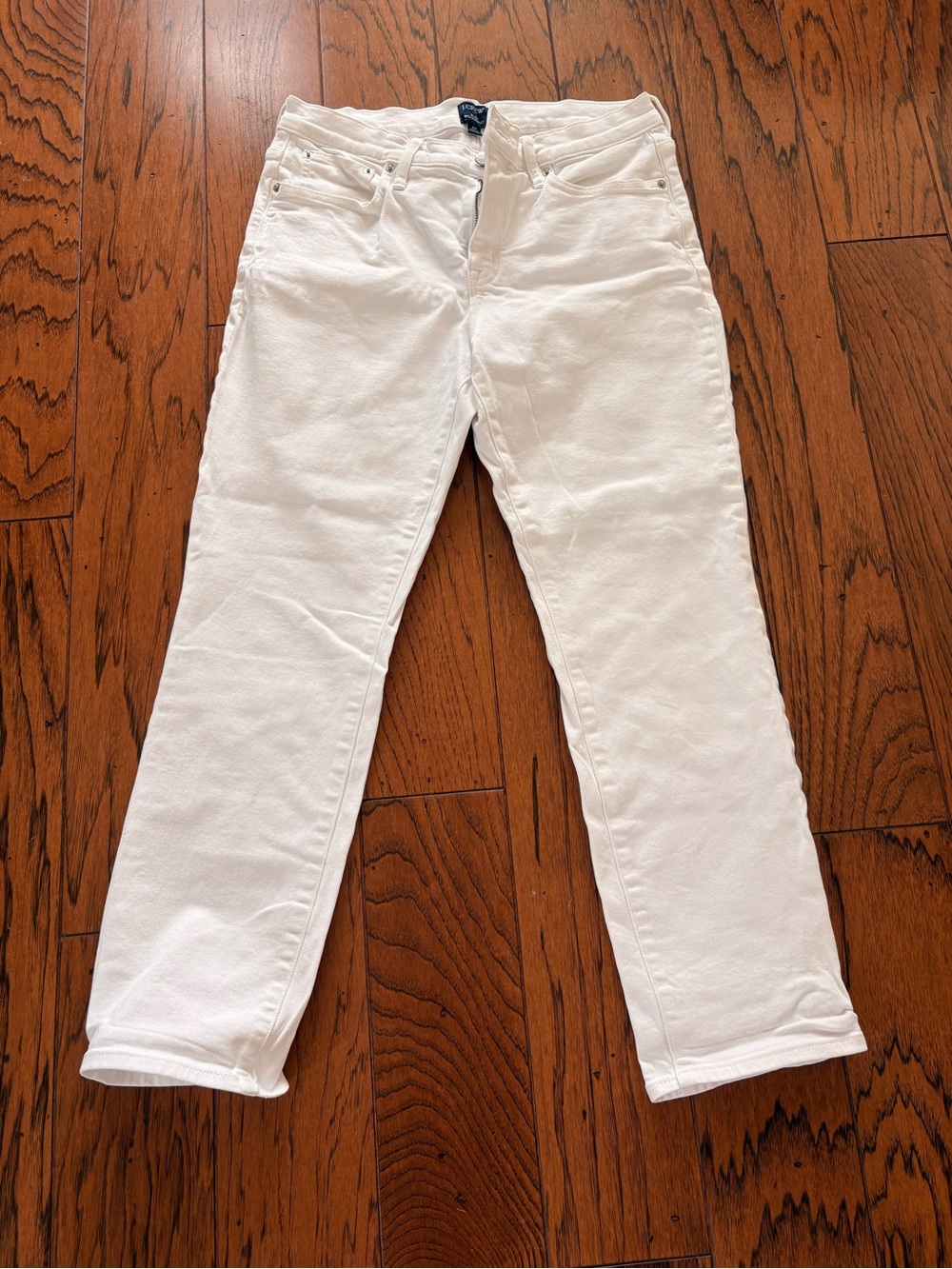 J. Crew Women's White Slim Boyfriend Jeans